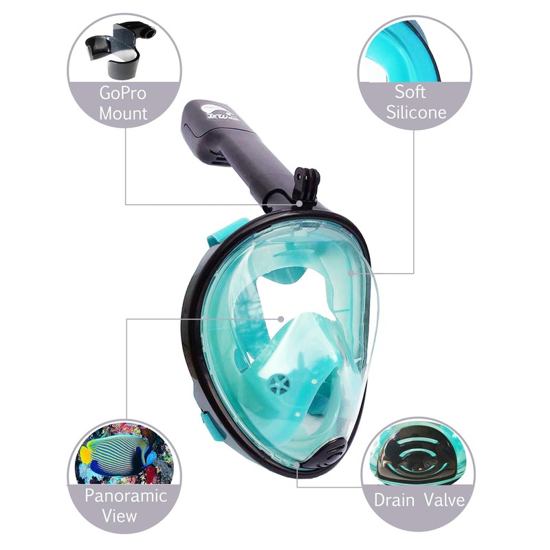 LeWave Snorkel Mask Full Face – Snorkeling Set Anti-Fog