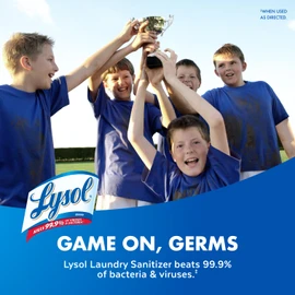 Lysol Laundry Sanitizer Additive, Bacteria-Causing Laundry Odor Eliminator, Detergent Additive, Crisp Linen, 90oz
