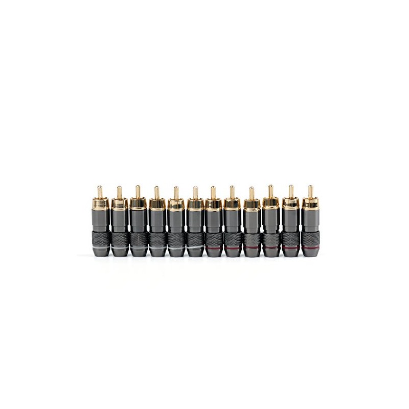 Bruce & Shark (Bruce Shark) 12 Pcs Copper RCA Plug