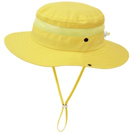 Outdoor Kids Sun Hat for Boys Girls Wide Brim Mesh Bucket Hat UPF 50+ Sun Protection Breathable Summer Fishing Safari Hat