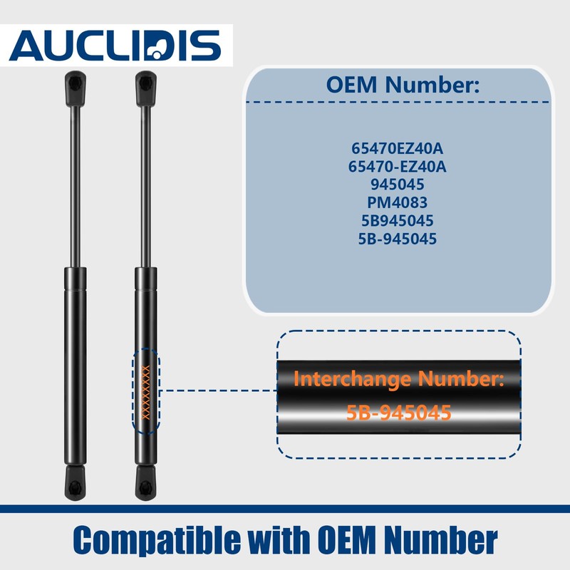 Hood Strut Lift Support Compatible with Nissan Titan 2017-2022, Bonnet