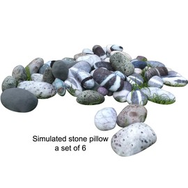 Cobblestone Pillowcase 6-piece set Big Giant Cobblestone Cushion Cover Rock Life Pillow Pet Floor Mat Decoration Embrace Pillowcase Concealed zipper removable and washable (Random combination)