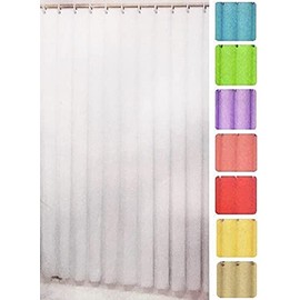 Better Home Deluxe Heavy Weight Shower Curtain Liner Bright Color (White)