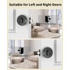 Double-Sided Keyed Round Deadbolt Lock - Matte Black, Exterior Door