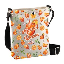 BDPWSS Aperol Spritz Gift Aperol Spritz Summer Drink Cocktail Crossbody Purse Aperol Queen Gift Cocktail Party Supplies (Aperol queen Cbag)