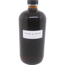 Frankincense & Myrrh Scented Body Oil Fragrance [Regular Cap - Brown - 32 oz.] - ID#5065