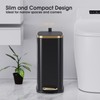 CEROELDA Small Bathroom Trash Can with Lid Soft Close-5L/1.3 Gal