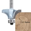 HARFINGTON Roundover Router Bit 1/4 Shank 7/16" Radius Tungsten Steel