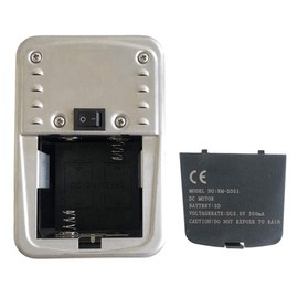 GRILLJOB - Motor universal de acero inoxidable 304 silencioso alimentado por pilas, inalámbrico para barbacoa, camping, doble uso como motor de batería y motor de barbacoa de CA (batería y adaptador