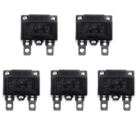 ZOOKOTO 5Pcs 125/250V AC 32V DC Thermal Circuit Breaker 10amp AUTO Reset Overload Protector Switch Automatic Reset Relay Fuse 10A