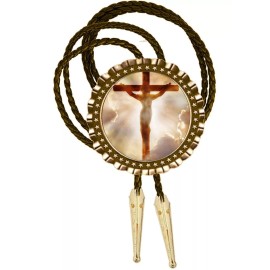 Neckties clothing accessories photo art custom made bolos Jesus on the Cross Religious art Bolo Tie Men's Accessory Neckties Gift for Dad