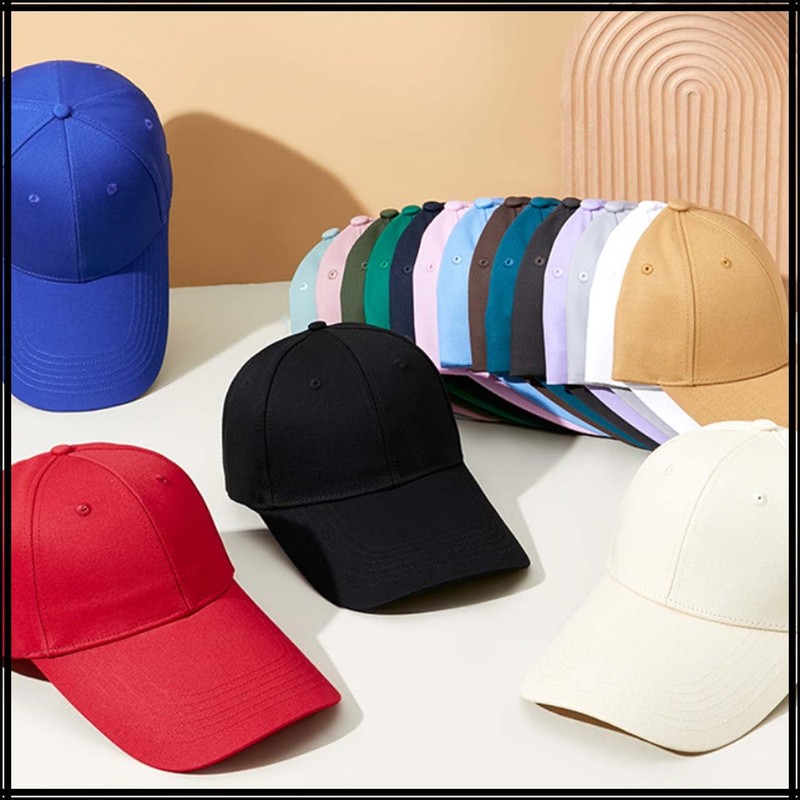 White Fang CZ066 Baseball Cap, Plain, Brim Length, Simple, Stylish,