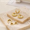 3Pairs Gold Hoop Earrings Set for Women 14K Gold Plated
