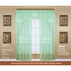 Today's Curtain, Emelia Embroidery Sheer Swag 38", Sage, 59" W