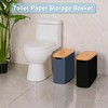 efluky Toilet Paper Basket with Lid, Toilet Paper Organizer for