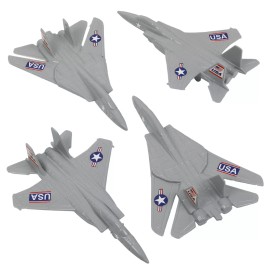 TimMee Processed Plastic F-14 F-15 Gray Fighter Jets Tim Mee Army Men Planes