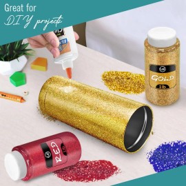Gold Glitter Bulk, Fine Glitter for Crafts, Resin and Scrapbooking 1 LB/16OZ Shaker Bottles Great for Tumblers and Craftscolor: Army Green, size: Large