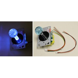 Illuminated LED Arcade Joystick Switchable from 8-Way to 4-Way (Blue)