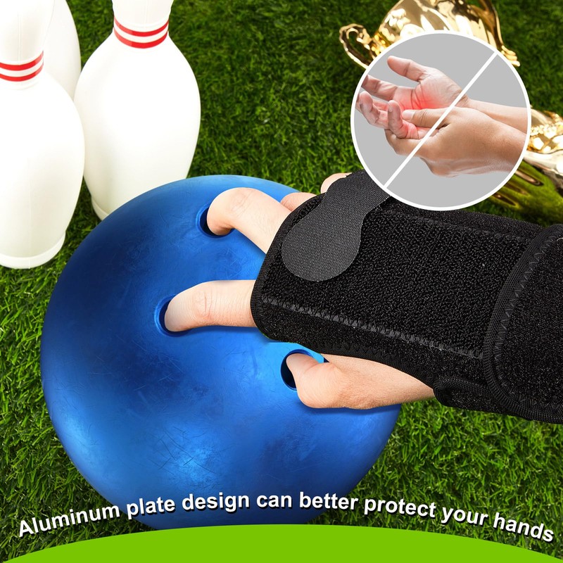 Shappy Bowling Wrist Support Brace with Thumb Spica Splint Right
