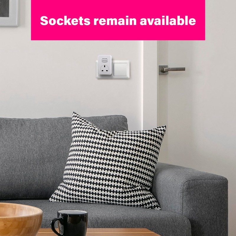 Byron Wireless Doorbell Set, 2 x Plug-Through Chimes, 150m Range,