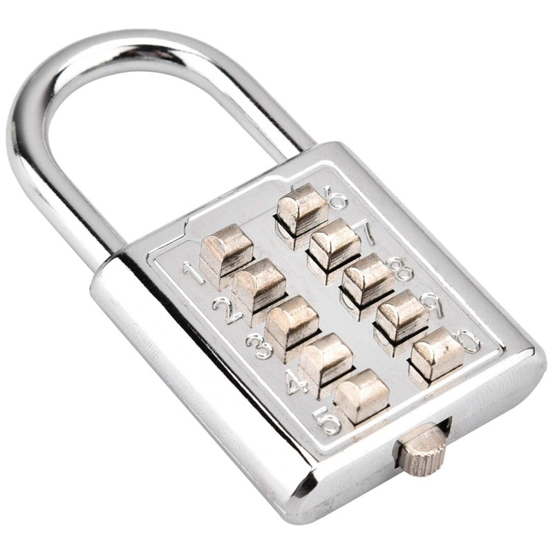 Socobeta Digital Padlock 10 Digit Combination Code with Dedicated Button