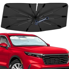 Windshield Sun Shade Umbrella for Honda CRV 2002-2025, 360 Rotation Car Sunshade for Front Window, Highly Reflective Sun Shield Visor for UV Protection, Keep Car Cool Accessories