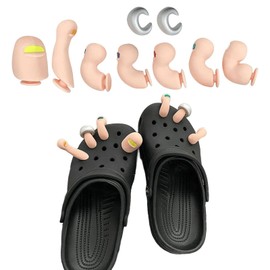 HAINLOGWANG Shoe Decoration Toes, 9 Pieces Toe Shoe Accessories, Charms Shoes Funny Toe Shoe Set, Funny Toe Shoe Charms Set, Cute Toe Clog Shoe Decorations for Women and Girls, Unit size, Plastic, No