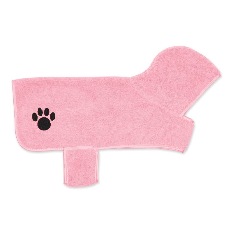 Bone Dry Pet Robe Collection, Embroidered Absorbent Microfiber Bath Robe