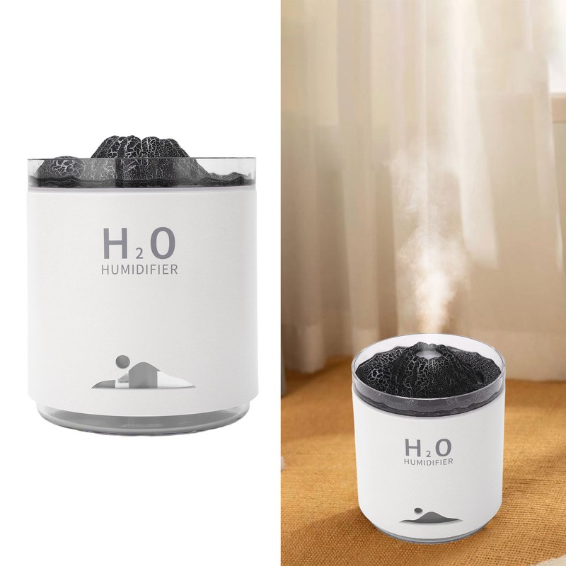 Essential Oil Diffuser Large Capacity Colorful Volcano Appearance Night Light