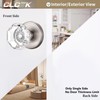 CLCTK 4 Pack Glass Dummy Door Knobs, Single Side Dummy