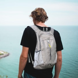 YASIMIA Lightweight Hiking Backpack 20L Foldable Small Travel Hiking Daypack Camping Backpack Water Resistant Packable Outdoor Cycling Back Pack Sports Shoulder Bag for Women Men (Gray)