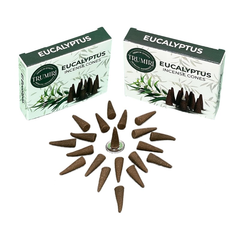 TRUMIRI Eucalyptus Incense Cones - Total 20 Cone Incense -