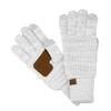 C.C Unisex Cable Knit Winter Warm Anti-Slip Touchscreen Texting Gloves,