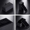 HooAMI Cufflink Box Tie Clip Bar Gift Box Black Jewelry