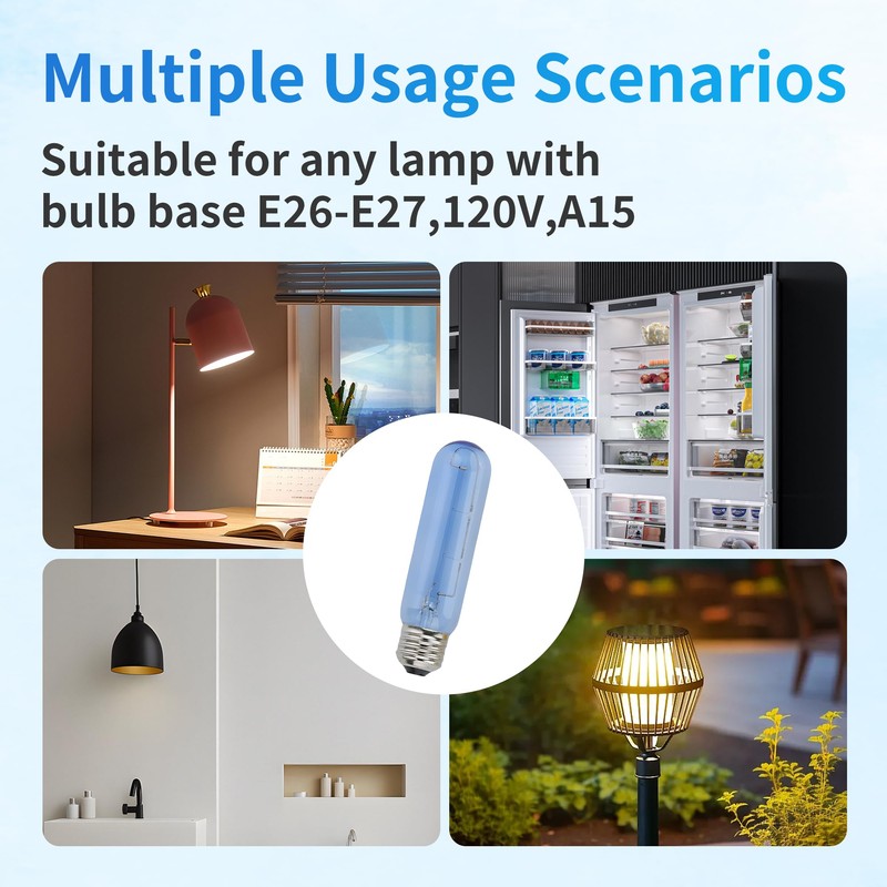 4-Pack 7006999 Lamp Blue Glass Bulb Light Replacement Fit for