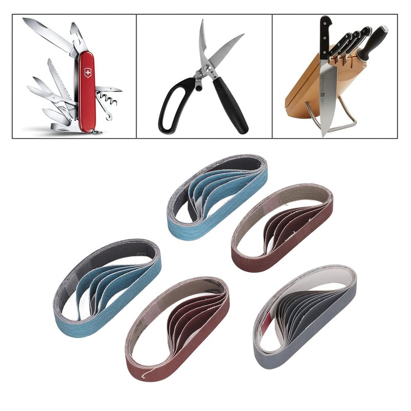 Sanding Belt, Fine Flat Seam Multifunction Sanding Belt Set 80