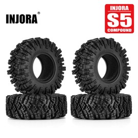INJORA 1.9" S5 Tires Kraken Claw 106 * 38MM Mud Terrain Tires for 1/10 RC Crawler Car Upgrade