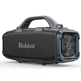 Bobtot Portable Bluetooth Speaker, 60W Peak IPX6 Waterproof, Outdoor Speaker with Handle Stereo Loud Sound, Deep Bass, 8800mAh Battery, TWS/TF/AUX/EQ Outdoor for Party Beach Camping