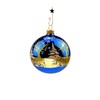 Victoria Bella 4-inch Hand-Painted Glass Christmas Tree Ball, Winter's tale