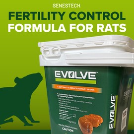 SenesTech Evolve Cottonseed Oil-Based Soft Bait Contraceptive for Rats, Formulated to Lessen The Population in or Near Your Home, 6 lbs (Approx 83 Pieces)