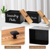 Dandat 2 Pcs Wood Rustic Laundry Dryer Sheet Holder Pod