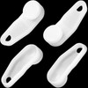 50 Pcs White Plastic Curtain Hooks Roller Track Gliders White