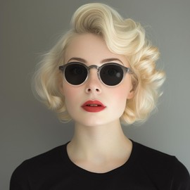 LONDON MOLE Eyewear - Graduate Sunglasses - Round Glasses - UV400 Protection - Cool Sunglasses - Spring Hinges- Unisex for Men/Women (Fade Black, Black)