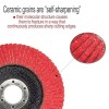 10PCS 4-1/2"x7/8" Red Ceramic Flap Discs Sanding Grinding Wheel 40