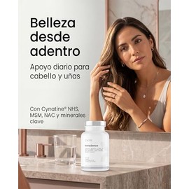 CellX | Keradence con Keratina Cynatine® NHS 500 mg, MSM 373 mg, Saw Palmetto SEREVELLE™ 321 mg y NAC 300 mg | 90 Cápsulas Veganas | 30 Porciones