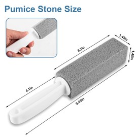 MEQHUO Toilet Pumice Stone With Handle, 5 Pack Pumice Stone Toilet Bowl Cleaner, Hard Water Toilets Ring Remover for Cleaning Toilets, Bathtubs, Stove, Grills, Swimming Pools, Sinks