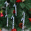 DERAYEE 6 PCS Christmas Glitter Candy Cane Plastic Candy Cane