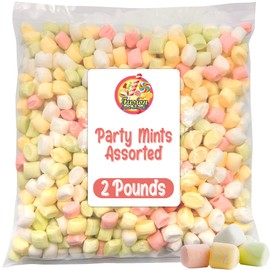 Party Mints Assorted – Soft Butter Mints Candy with Pillow Shape – 2 Pound Bulk Bag for Baby Shower, Wedding, and After Dinner Treats – Colorful Pastel Buttermints