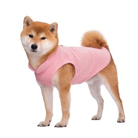 Pet Clothes, Dog Cold Weather Coat Warm Dog Jumpers Soft Fleece Vest Jacket with Leash Ring Costume for Puppy Small Dogs_S(Light Pink)