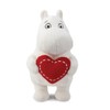 AURORA, 61554 Moomin Standing with Heart 6.5In Soft Toy, White,